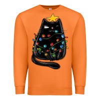 Carrot christmas cat with lights Premium Sweatshirt - MaliasSmallBusiness
