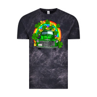 Cloud Black st patricks shamrock gold rainbow truck Vintage Tee - FaDigitalArtStudio