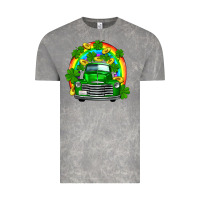 Cloud Rock st patricks shamrock gold rainbow truck Vintage Tee - FaDigitalArtStudio