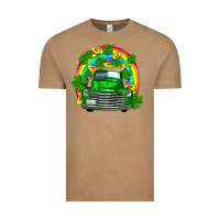 St Patricks Shamrock Gold Rainbow Truck Vintage Tee | Teevron