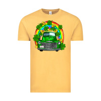 Vintage Mustard st patricks shamrock gold rainbow truck Vintage Tee - FaDigitalArtStudio