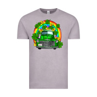 Vintage Zinc st patricks shamrock gold rainbow truck Vintage Tee - FaDigitalArtStudio