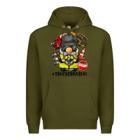 Army Green truck driver life gnome Premium Hoodie - BarkalooDesign