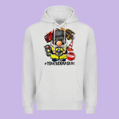 Truck Driver Life Gnome Premium Hoodie Designed By Barkaloodesign