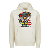 Oatmeal Heather truck driver life gnome Premium Hoodie - BarkalooDesign