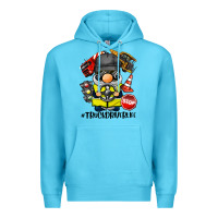 Ocean Blue truck driver life gnome Premium Hoodie - BarkalooDesign
