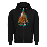 Black cowhide rusty arrowhead Zipper Hoodie - Jasminsmagicworld