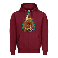 Burgundy cowhide rusty arrowhead Zipper Hoodie - Jasminsmagicworld
