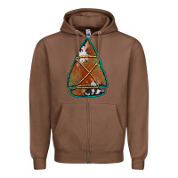 Chestnut cowhide rusty arrowhead Zipper Hoodie - Jasminsmagicworld