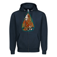 Navy cowhide rusty arrowhead Zipper Hoodie - Jasminsmagicworld