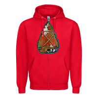 Red cowhide rusty arrowhead Zipper Hoodie - Jasminsmagicworld