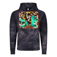 Cloud Black aries turquoise cowhide Vintage Hoodie - RanaPortraitStore