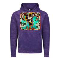 Cloud Purple aries turquoise cowhide Vintage Hoodie - RanaPortraitStore