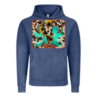 Vintage Denim aries turquoise cowhide Vintage Hoodie - RanaPortraitStore
