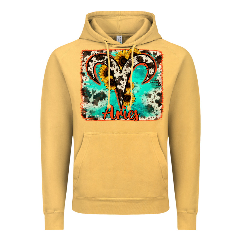 Aries Turquoise Cowhide Vintage Hoodie by RanaPortraitStore | Teevron