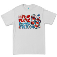Dove Grey flip flops fireworks & freedom Premium Tee - BarkalooDesign