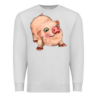 Dove Grey pig Premium Sweatshirt - MaliasSmallBusiness