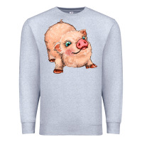 Heather Grey pig Premium Sweatshirt - MaliasSmallBusiness