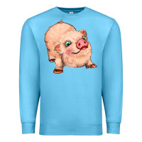 Ocean Blue pig Premium Sweatshirt - MaliasSmallBusiness