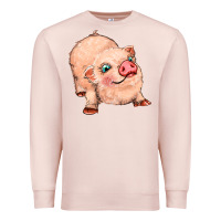 Pale Pink pig Premium Sweatshirt - MaliasSmallBusiness
