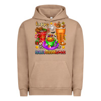 Pigment Burro Happy Hallothanksmas coffee cups Urban Hoodie - texasbilliewilder