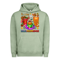 Pigment Oil Green Happy Hallothanksmas coffee cups Urban Hoodie - texasbilliewilder