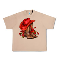 Burro valentines day cowboy boots red  and roses Urban Heavy Tee - AdoDesignShop