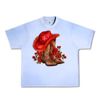 Grape Ice valentines day cowboy boots red  and roses Urban Heavy Tee - AdoDesignShop