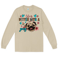 Mushroom life is better with a pug Long Sleeve Tee - Jasminsmagicworld