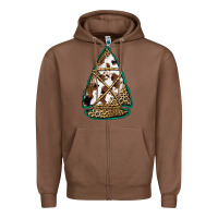 Chestnut cowhide leopard arrowhead Zipper Hoodie - Jasminsmagicworld