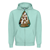 Seafoam cowhide leopard arrowhead Zipper Hoodie - Jasminsmagicworld