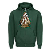 Sports Green cowhide leopard arrowhead Zipper Hoodie - Jasminsmagicworld
