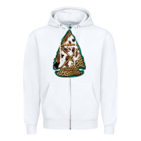 White cowhide leopard arrowhead Zipper Hoodie - Jasminsmagicworld