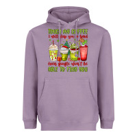 Lavender christmas characters coffee cups Heavyweight Hoodie - MaliasSmallBusiness