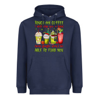 Navy christmas characters coffee cups Heavyweight Hoodie - MaliasSmallBusiness