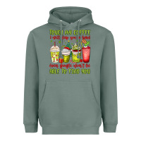 Sage christmas characters coffee cups Heavyweight Hoodie - MaliasSmallBusiness
