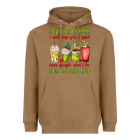 Toasted Coconut christmas characters coffee cups Heavyweight Hoodie - MaliasSmallBusiness