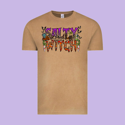 Salty Witch Vintage Tee Designed By Racoondesign