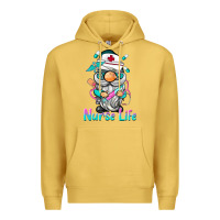 Antique Gold nurse life  gnome Premium Hoodie - BarkalooDesign
