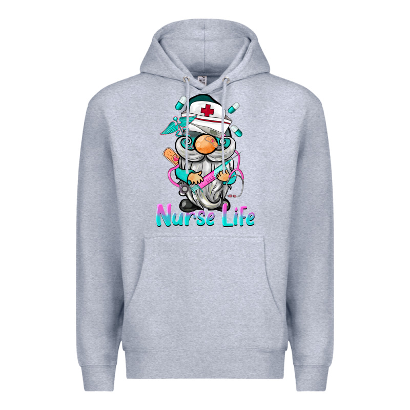 Nurse Life  Gnome Premium Hoodie by BarkalooDesign | Teevron