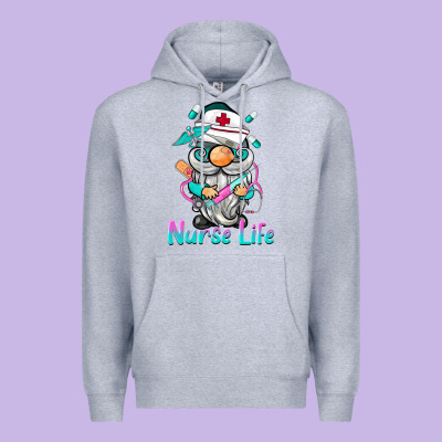 Nurse Life  Gnome Premium Hoodie Designed By Barkaloodesign