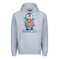 Heather Grey nurse life  gnome Premium Hoodie - BarkalooDesign