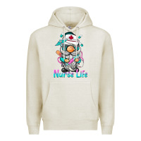 Oatmeal Heather nurse life  gnome Premium Hoodie - BarkalooDesign