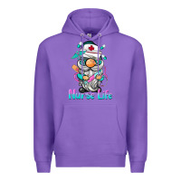 Purple nurse life  gnome Premium Hoodie - BarkalooDesign