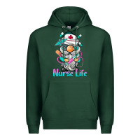 Sports Green nurse life  gnome Premium Hoodie - BarkalooDesign