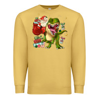 Antique Gold Christmas dinosaur Premium Sweatshirt - MaliasSmallBusiness