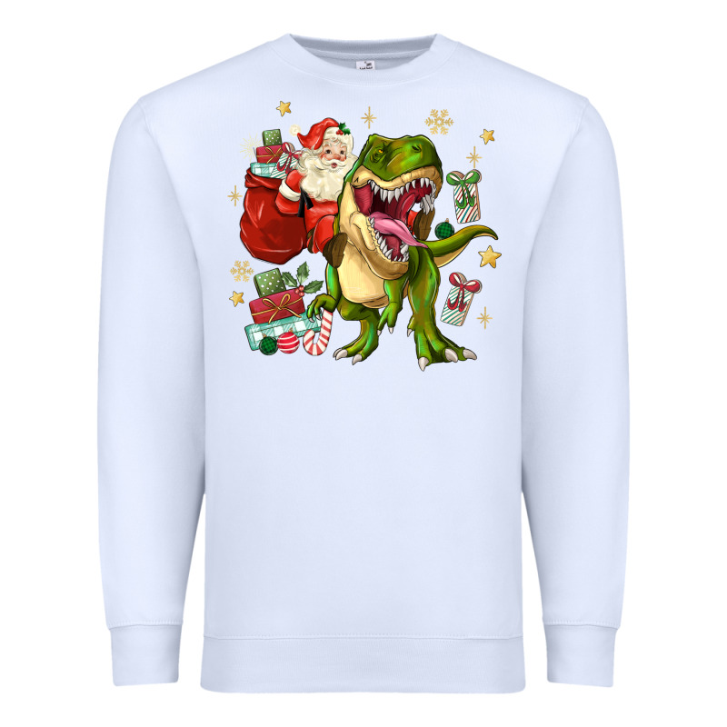 Christmas Dinosaur Premium Sweatshirt by MaliasSmallBusiness | Teevron