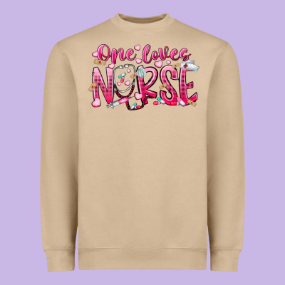 One Loves Nurse Heavyweight Sweatshirt Designed By Racoondesign