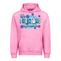 Fuchsia Pink it's freezing season Urban Hoodie - texasbilliewilder