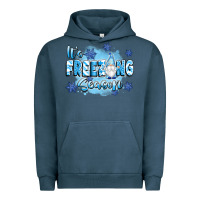 Pigment Midnight Navy it's freezing season Urban Hoodie - texasbilliewilder